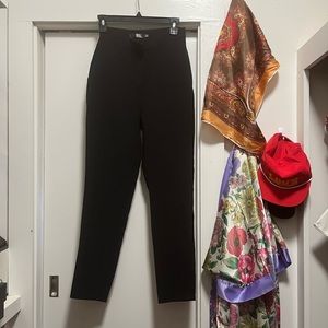 Missguided high waisted black trousers